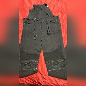 Womans Vella Jean Black Overalls. Size 1X.